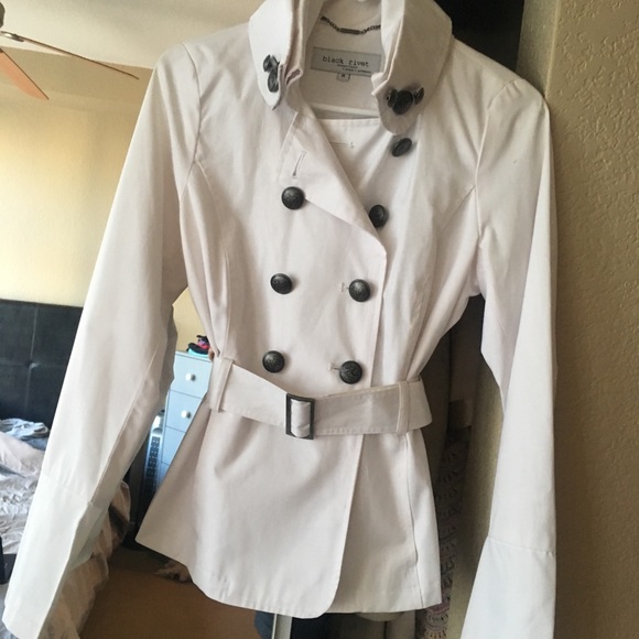Black Rivet Jackets & Blazers - Double button white dress jacket